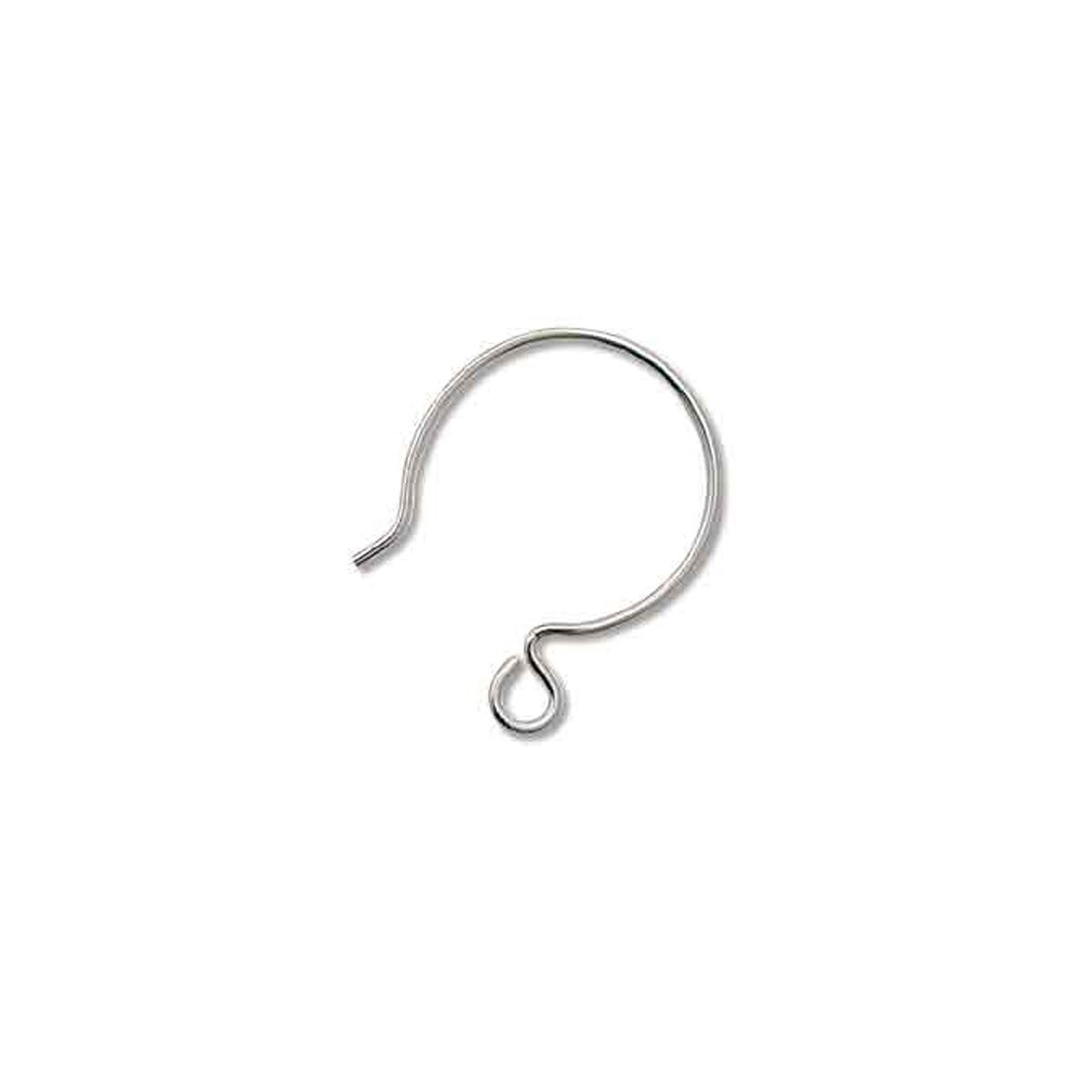 Sterling Silver 17mm Rounded Earhook - 10 pairs